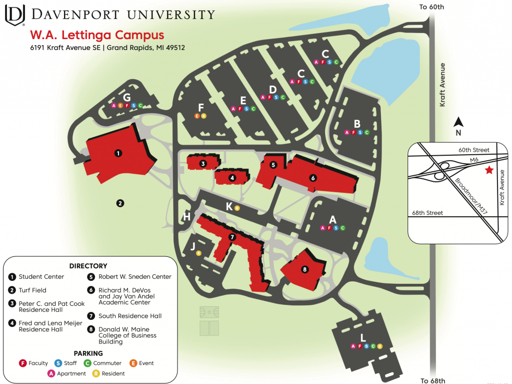 Grand Rapids Lettinga Campus Map